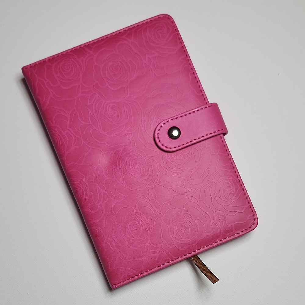 Pink Floral Embossed Notebook